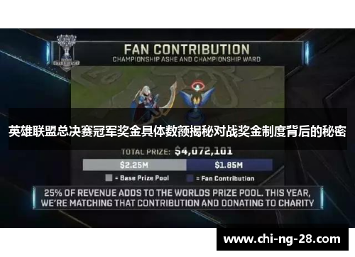 英雄联盟总决赛冠军奖金具体数额揭秘对战奖金制度背后的秘密
